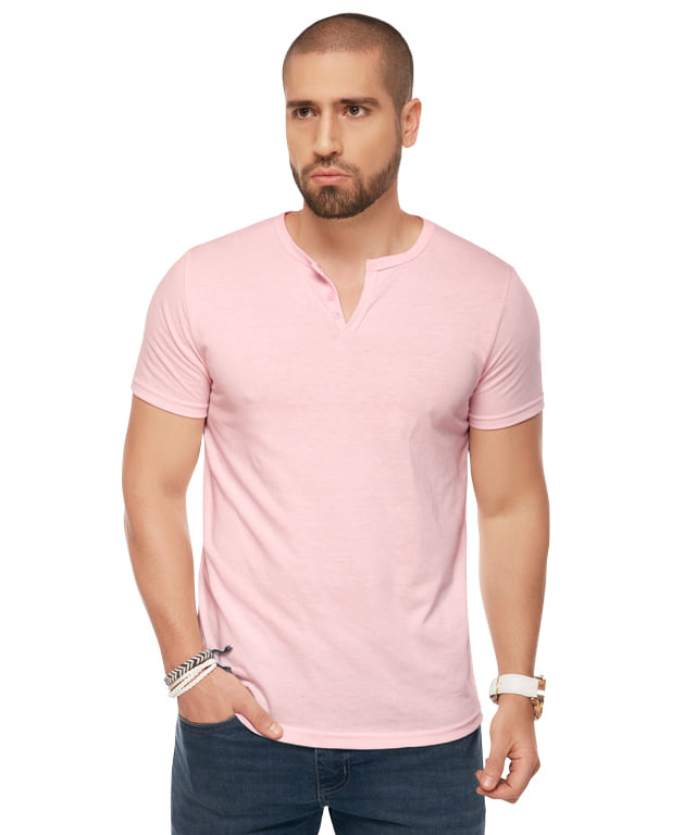 polo rosa palo hombre