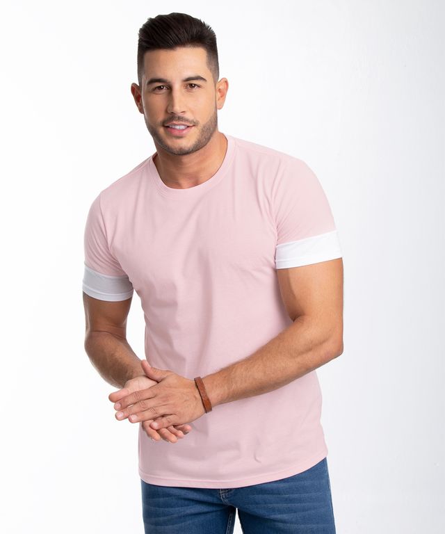 camisa de hombre color palo de rosa