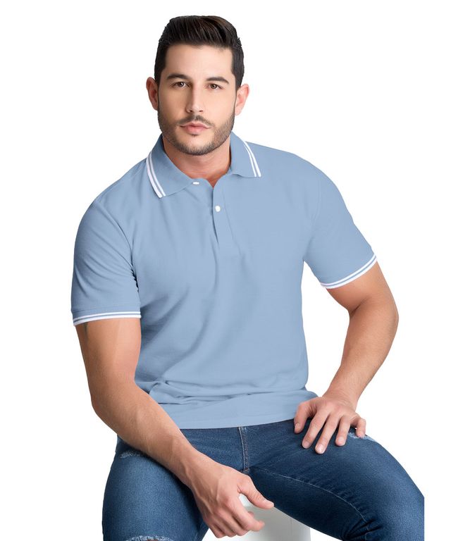 Camiseta Polo para Hombre color azul cielo compralo en la tienda On-line |  Amelissa - Amelissa Store Colombia