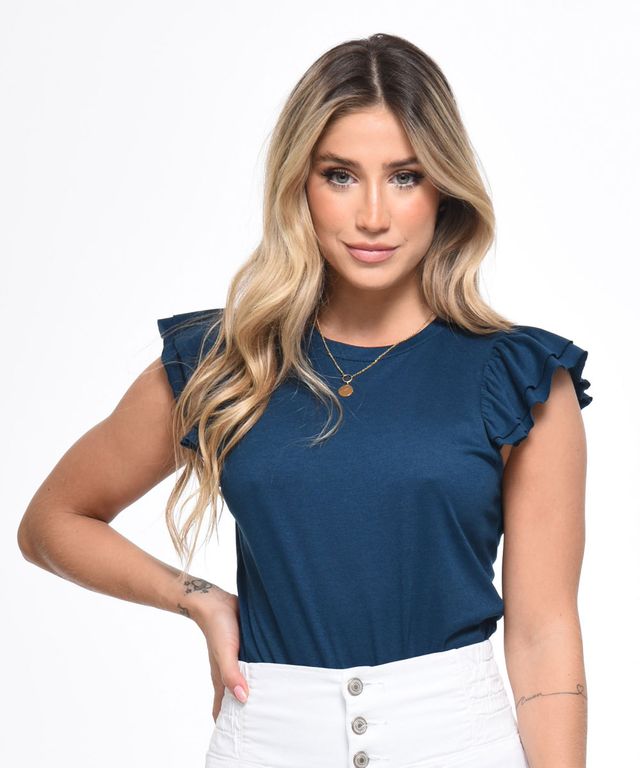 Blusa para mujer color azul petroleo compralo en la tienda On-line |  Amelissa - Amelissa Store Colombia