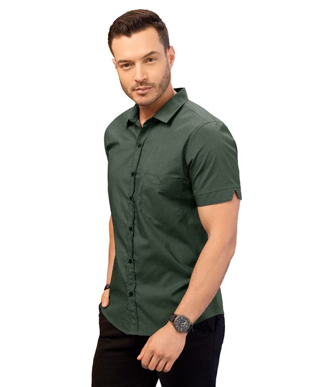 Camisa para hombre color verde militar compralo tienda On-line | Amelissa - Amelissa Colombia
