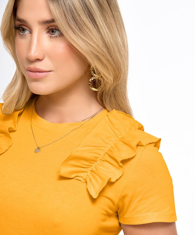 Blusa para mujer color mostaza compralo en la tienda On-line | Amelissa - Amelissa