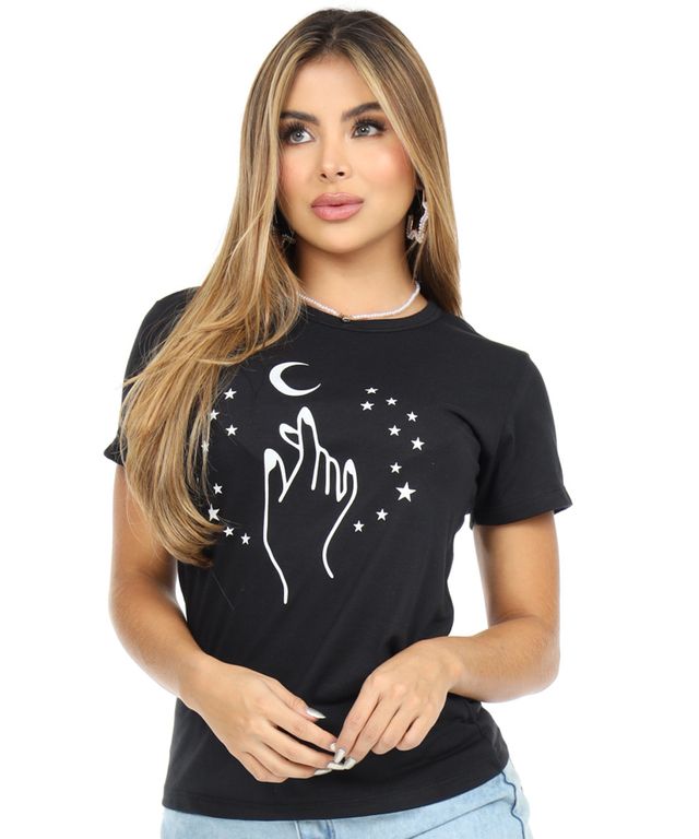 Camiseta para mujer color Negro Compralo en tienda | Amelissa - Amelissa Store